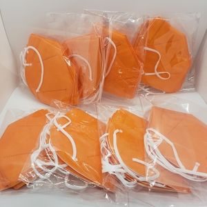 5 pack KN-95 masks Orange plus 5 white